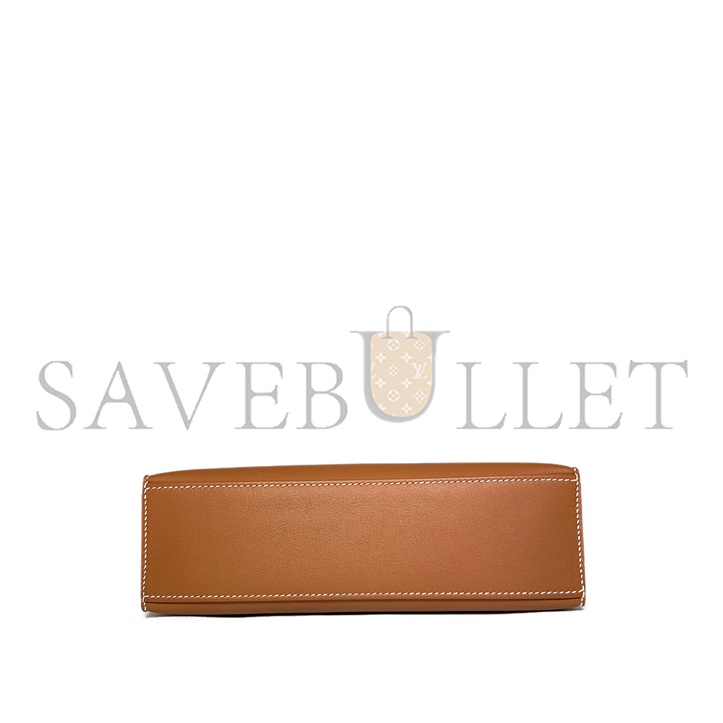 H**mes master kelly pochette gold swift palladium hardware (22*14*7cm)